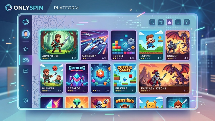 OnlySpin Platform Arayüzü